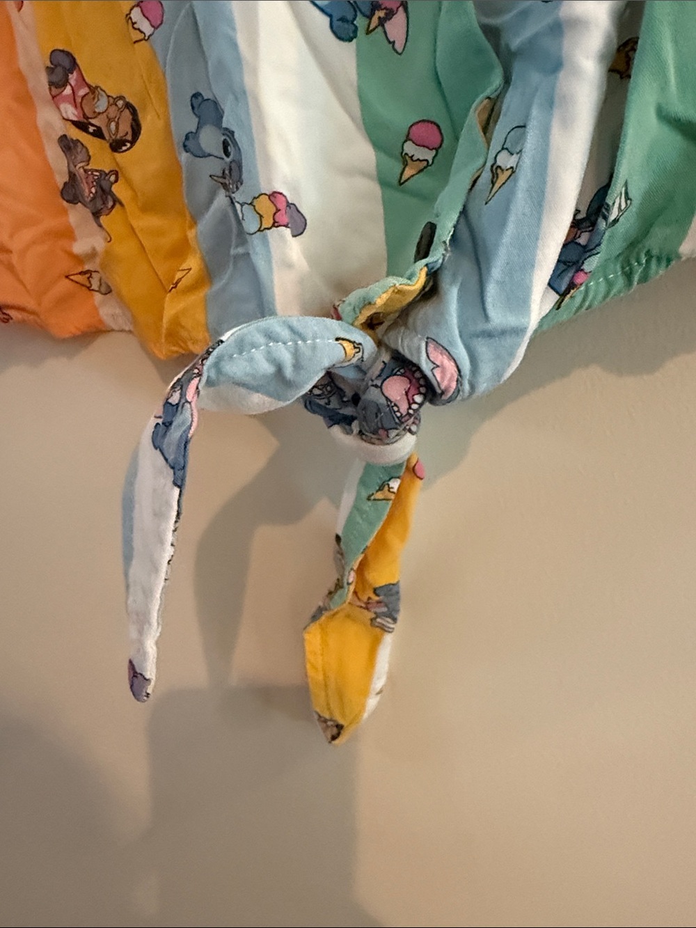 Her Universe Plus Size 3X Disney Lilo & Stitch Ice Cream Stripe Tie Front Top - Picture 3 of 5